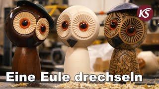 Eine Eule drechseln - Drechselvideo mit Paul Howard