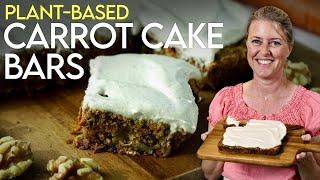 Indulgent Plant-Based Carrot Cake Bars  Cake for Breakfast?!