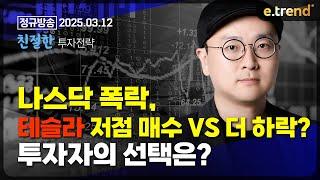 나스닥 폭락, 테슬라 저점 매수 vs 더 하락? 투자자의 선택은? | 이안 전문가