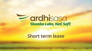 Ardhisasa : How to Apply for a Short Term Lease on Ardhisasa