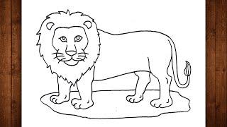 Lion Drawing / How To Draw a Lion / Lion Drawing Colour