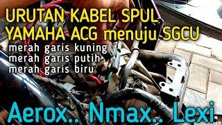 Urutan kabel spul Yamaha Aerox. Nmax. Lexi menuju ECU