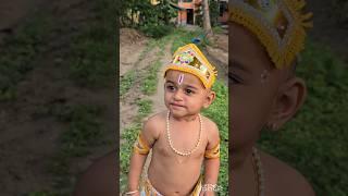 Our little krishna  #krishnabhajan #krishna #krishnajeyanthi #cutebaby #baby #love