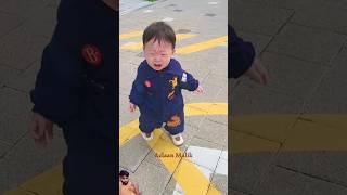 A crying cute baby from school on the first day of school.#shorts