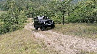 UAZ Hunter, light off road in the hills