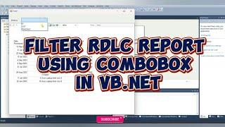 How to filter the RDLC report using combobox in VB.net