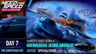 Day 7 (The Christmas Eve) Koenigsegg Jesko Absolut Special Event | NFS No Limits