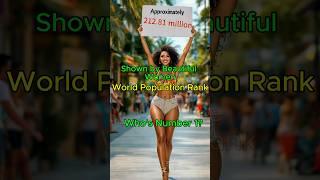 2025 World Population Rank Revealed by Beautiful Women "Who's Number 1?"