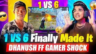 1 VS 6 FINALLY MADE IT | DHANUSH FF GAMER SHOCK | FREE FIRE IN TELUGU | #freefire #cobra999 #dfg