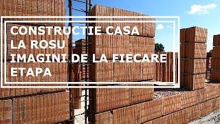 Constructie casa la rosu -  de la fundatie la acoperis - duplex parter cu doua dormitoare