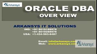ORACLE DBA ONLINE TRAINING | DBA OVERVIEW | DBA ONLINE LIVE DEMO