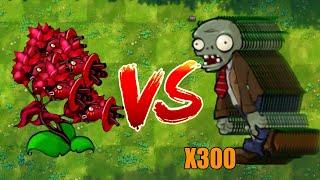 PVZ 1 Fusion Challenge!! 1 Plants Fusion VS 300 Zombies - Who Will Win?