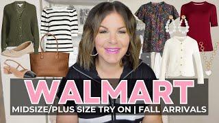 Fall Walmart Haul + Try On | Midsize/Plus Size Walmart Finds | Nothing Over $30!