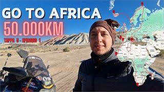 PARTO in moto PER L'AFRICA  E5 E1 giro del mondo.