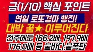 (금)전주에도 166.2배,197.9배,176.0배 등등 불바다,,연일 로또경마 대행진,,물들어올때 함께