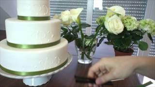 Montieren von echten Blumen auf Torten - Echte Blumen auf Hochzeitstorten - von Kuchenfee