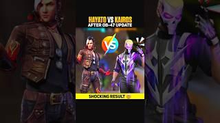 (AFTER UPDATE) HAYATO VS KAIROS  || WHICH IS BEST RUSHING CHARACTER IN FREE FIRE #shorts #freefire