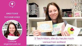 3 Techniken, die du heute noch versuchen solltest⎜3 Karten schnell und einfach basteln⎜Stampin' Up!