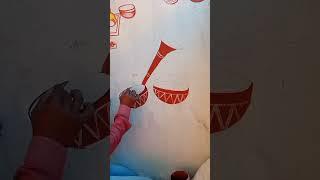 Marriage wall painting#sehenai art#Shorts#viral#yt short video