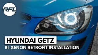Hyundai Getz 2006-2009 | Projector HID Bi-Xenon Retrofit installation DIY headlight Upgrade