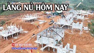 Tin mới về Làng Nủ - Toàn cảnh khu tái định cư đang Thần Tốc hoàn thiện những căn nhà đầu tiên.