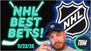 NHL Picks, Predictions & Parlays Today 11/23/24 | Best NHL Bets!  Free NHL Expert Picks!