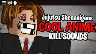 COOL ANIME CUSTOM KILL SOUNDS | ROBLOX Jujutsu Shenanigans Custom kill sound ids