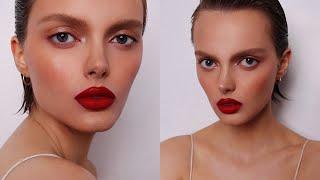 Sultry French Girl Red Lipstick Makeup | Hung Vanngo