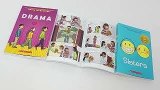 Raina Telgemeier Collection 5 Books Set (Smile, Drama, Sisters, Ghosts, Guts)