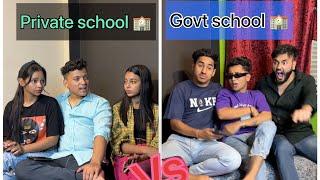 Govt school vs private school  #chetannn026 #comedy #backbenchers #tiktok #meme #govtschool