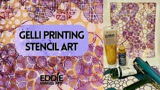 Gelli Printing Stencil Art