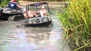 Tracked and wheeled Argos at river run atv park