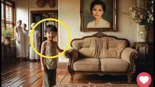 Cho cậu bé nghèo vào trú mưa, bà lão sững sờ khi đứa trẻ chỉ ảnh con gái ông thốt lên 1 câu…