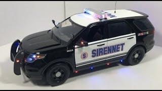 1/18 SIRENNET Police Ford Explorer with Working Lights (CUSTOM ORDER)