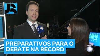 Acompanhe os preparativos para o debate da RECORD entre os candidatos à Prefeitura de SP