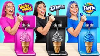 Pink VS Black VS Blue Color Cooking Challenge | Edible Battle by Multi DO Challenge