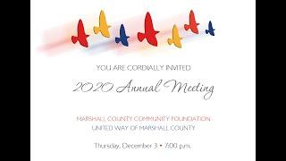 Marshall County Community Foundation and United Way of Marshall County Annual Meeting 2020