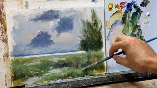 Paint Grasses loosely in Acrylics without Fear!! Watch the transformation