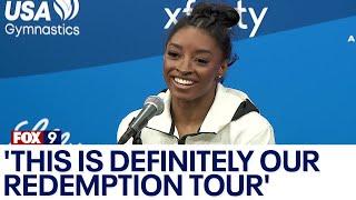 Simone Biles talks Olympic team, Taylor Swift [RAW]