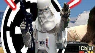 Sideshow Snowtrooper & E-WEB Heavy Repeating Blaster Environment 1/6th review HCCTR ep (78)