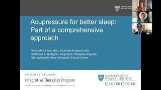 Cognitive Behavioral Therapy for Insomnia (CBT-I) and Acupressure for Trouble Sleeping