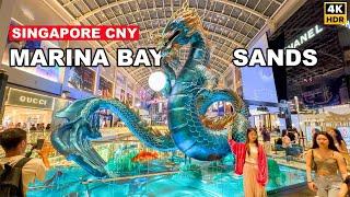 4K - Marina Bay Sands The Dragon Awaken Light-Up | Singapore Chinese New Year 2024