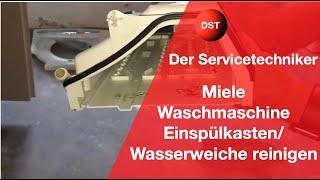 Miele Waschmaschine Einspülkasten / Wasserweiche ausbauen und reinigen Teil 1