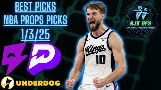 PRIZEPICKS NBA PLAYER PROPS (FREE VIP️) & BETR PICKS NBA PLAYER PROPS PICKS | FRIDAY 1/3/25