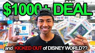 BUYING $1000+ SPORTS CARDS AND GETTING KICKED OUT OF DISNEY WORLD