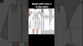 Transforming a basic sloper into an A-line skirt! ️