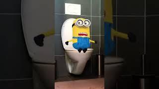 Minion flushes itself