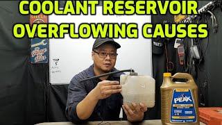 WHY COOLANT RESERVOIR TANK KEEPS OVERFLOWING (EXPANSION TANK FILLING UP)
