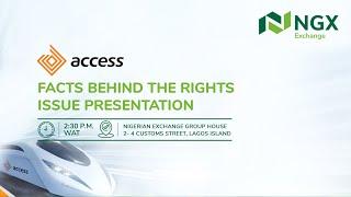 Access Holdings Facts Behind the Rights Issue Presentation