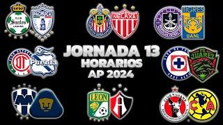 HORARIOS, CANALES Y FECHAS DONDE VER LA JORNADA 13 | LIGA MX APERTURA 2024